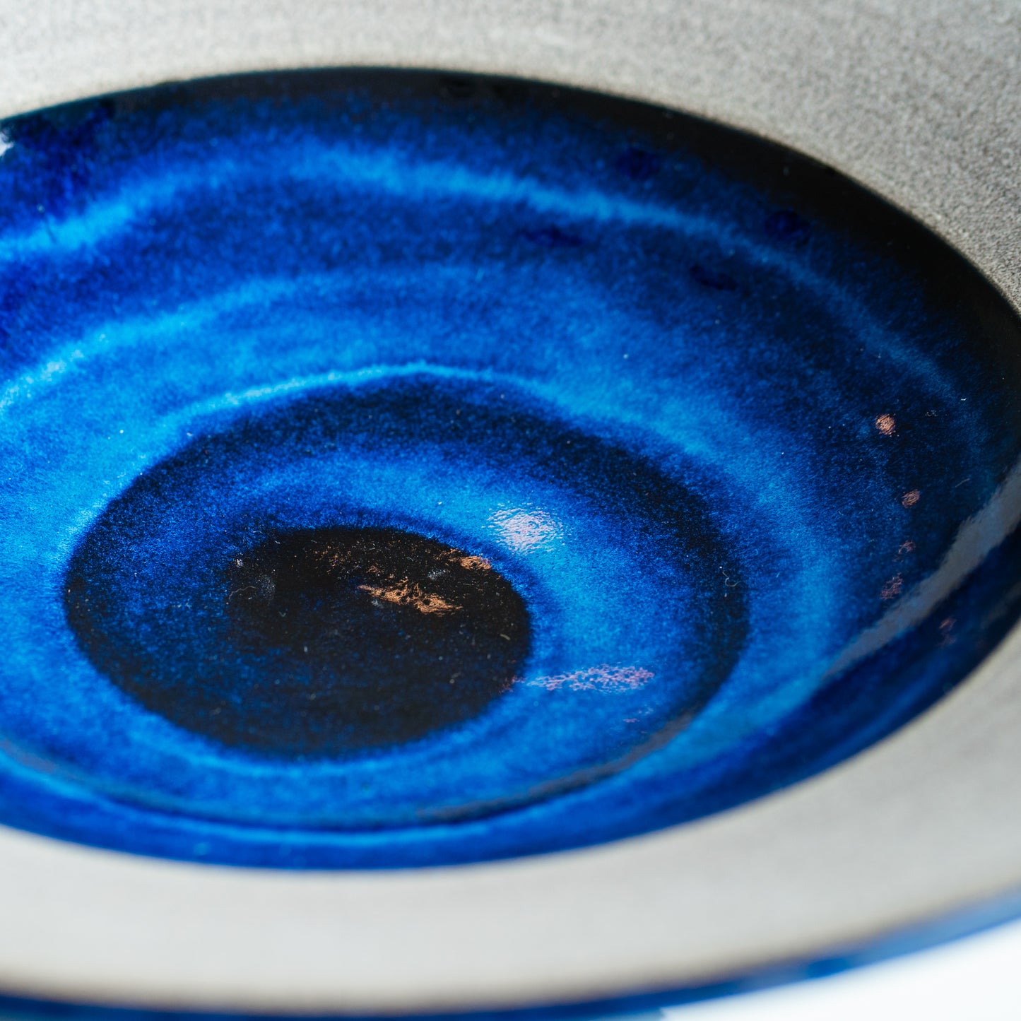 Large Fractured Ocean Light Granite Bowl