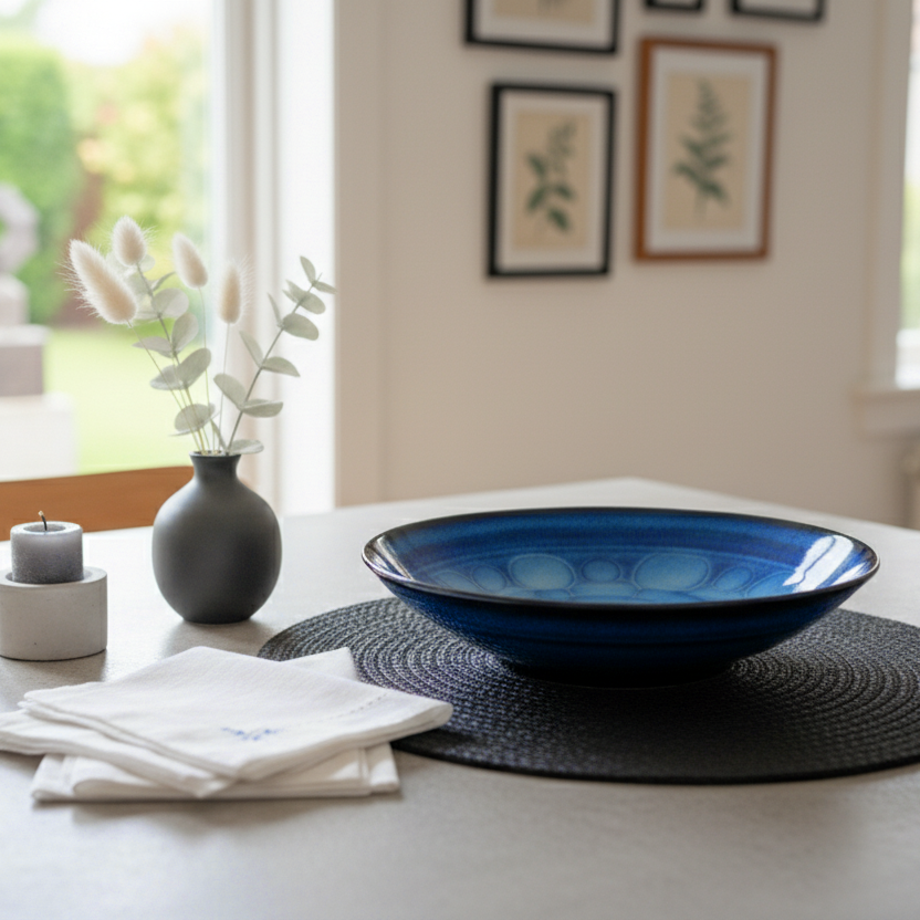 Large Iridescent Sphere Centrepiece Plate