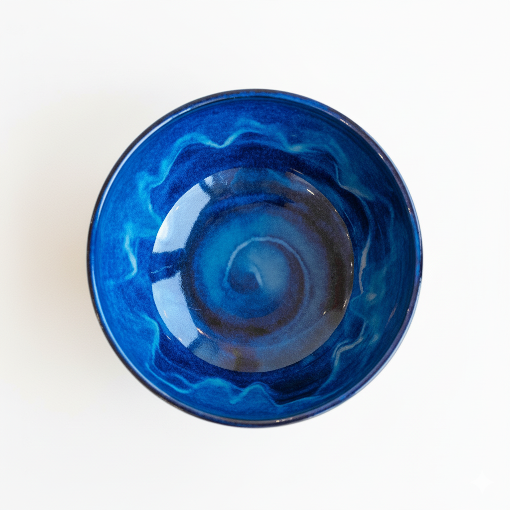 Medium Atlantic Blue & Granite Serving Bowl