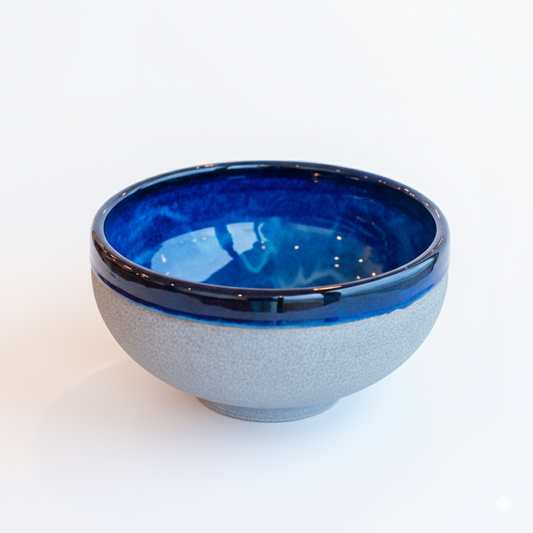 Large Atlantic Blue & Granite Serving Bowl
