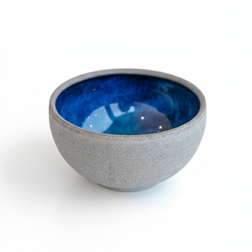 Small Deep Blue Granite Serving Bowl