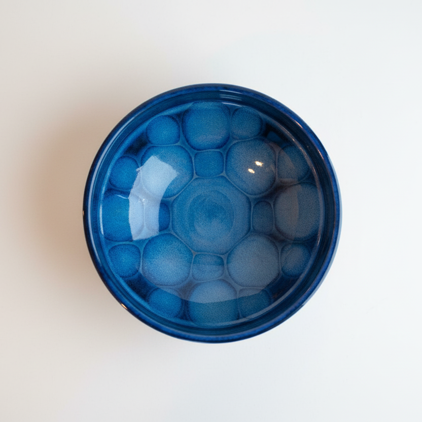 Large Deep Atlantic Blue Serving Bowl