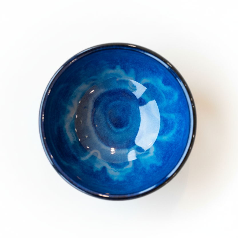 Small Atlantic Blue Deep Granite Serving Bowl