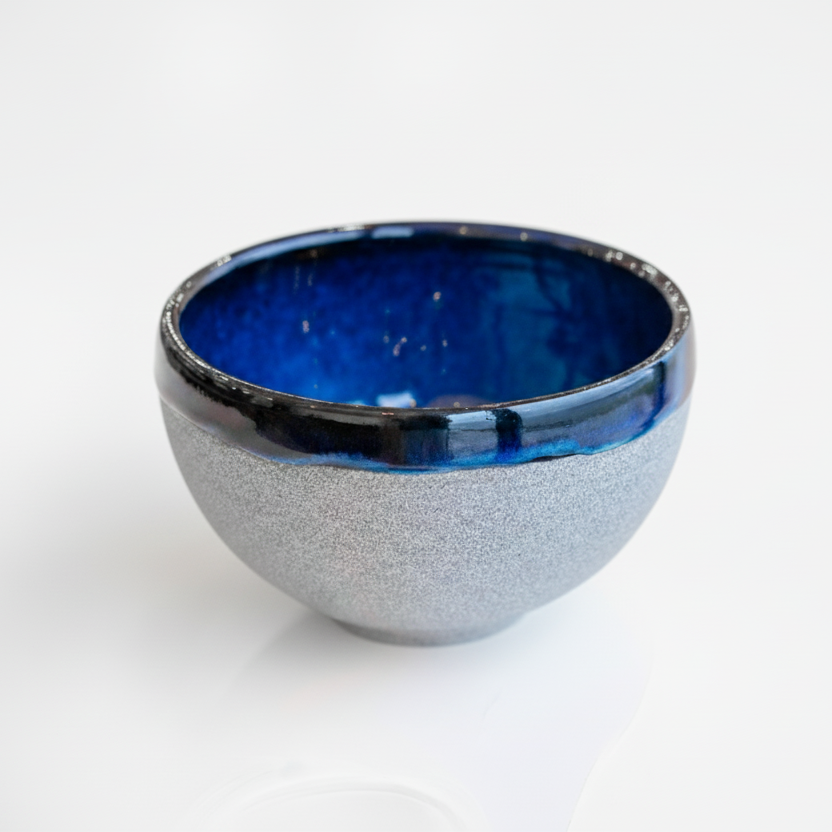 Small Atlantic Blue Deep Granite Serving Bowl