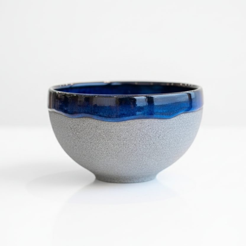 Small Atlantic Blue Deep Granite Serving Bowl