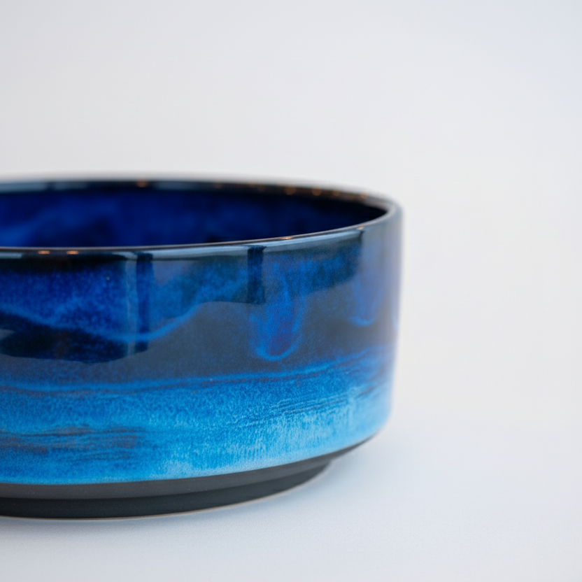 Deep Atlantic Blue Serving Bowl