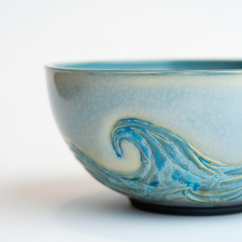 Artisanal Wave Bowl - Extra Large Table Centrepiece