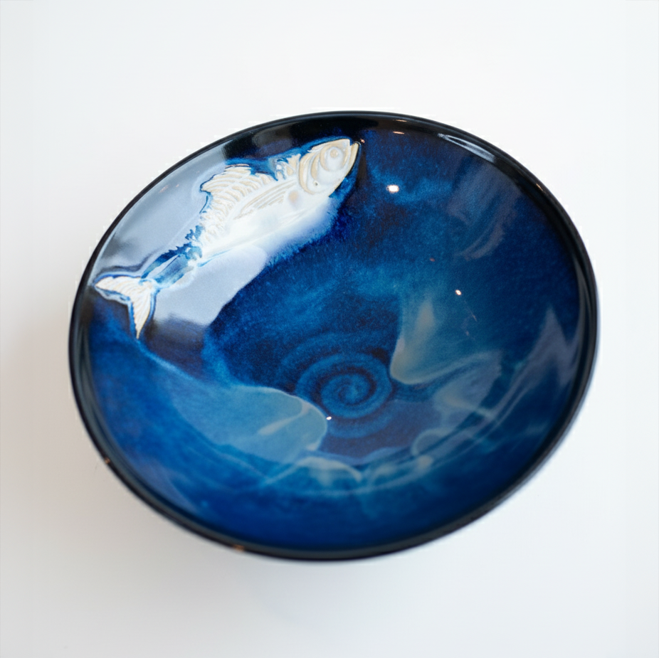 Hand Carved Ramen Soup Bowl