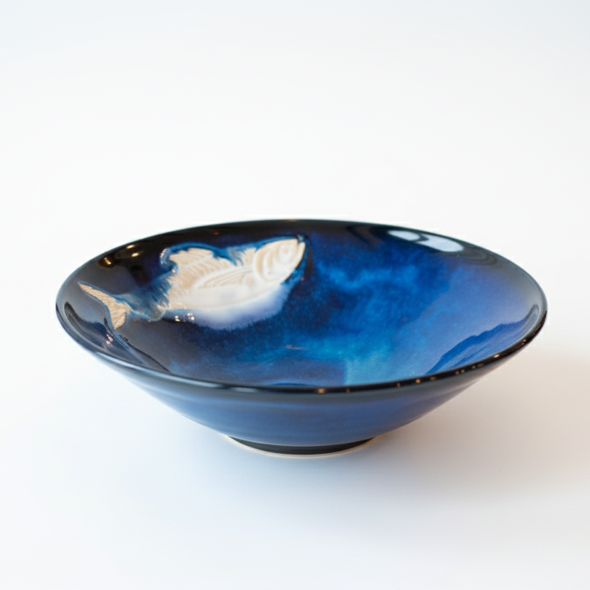 Hand Carved Ramen Soup Bowl