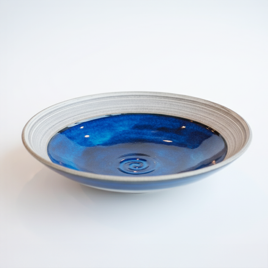 Medium Fractured Ocean Light Granite Bowl