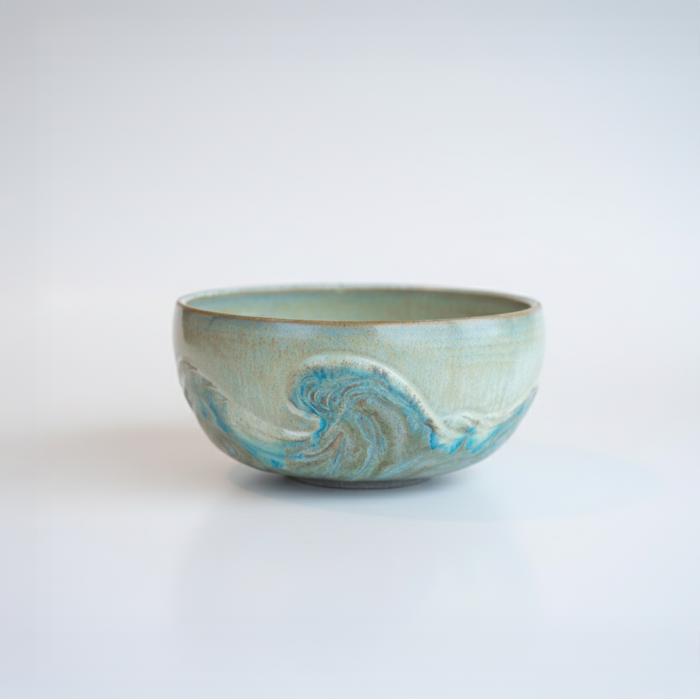 Large Wave Serving Bowl